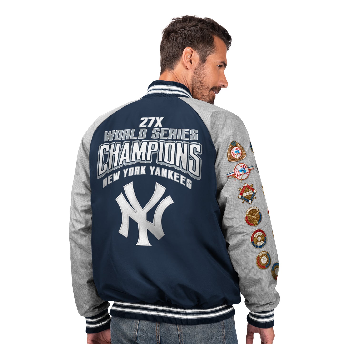 New York Yankees No Huddle Mens Commerative Jacket - Navy