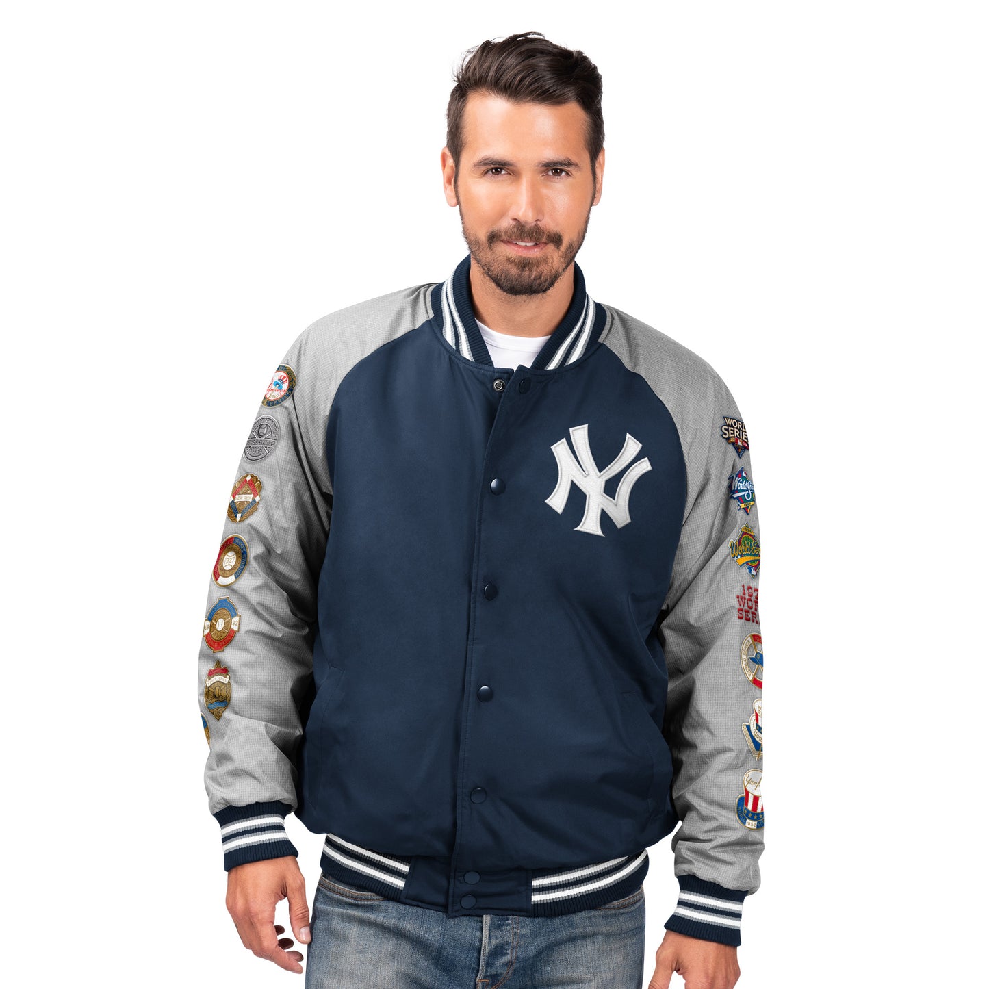 New York Yankees No Huddle Mens Commerative Jacket - Navy