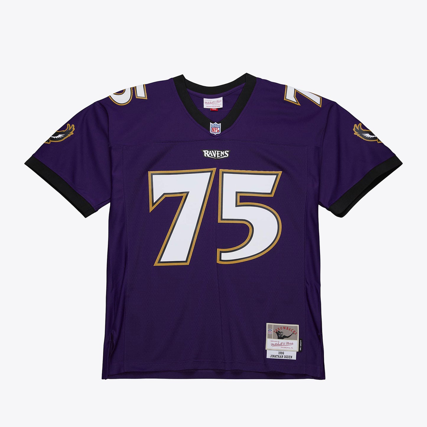 Baltimore Ravens Mitchell & Ness #75 Jonathan Ogden Purple 1996 Legacy Jersey