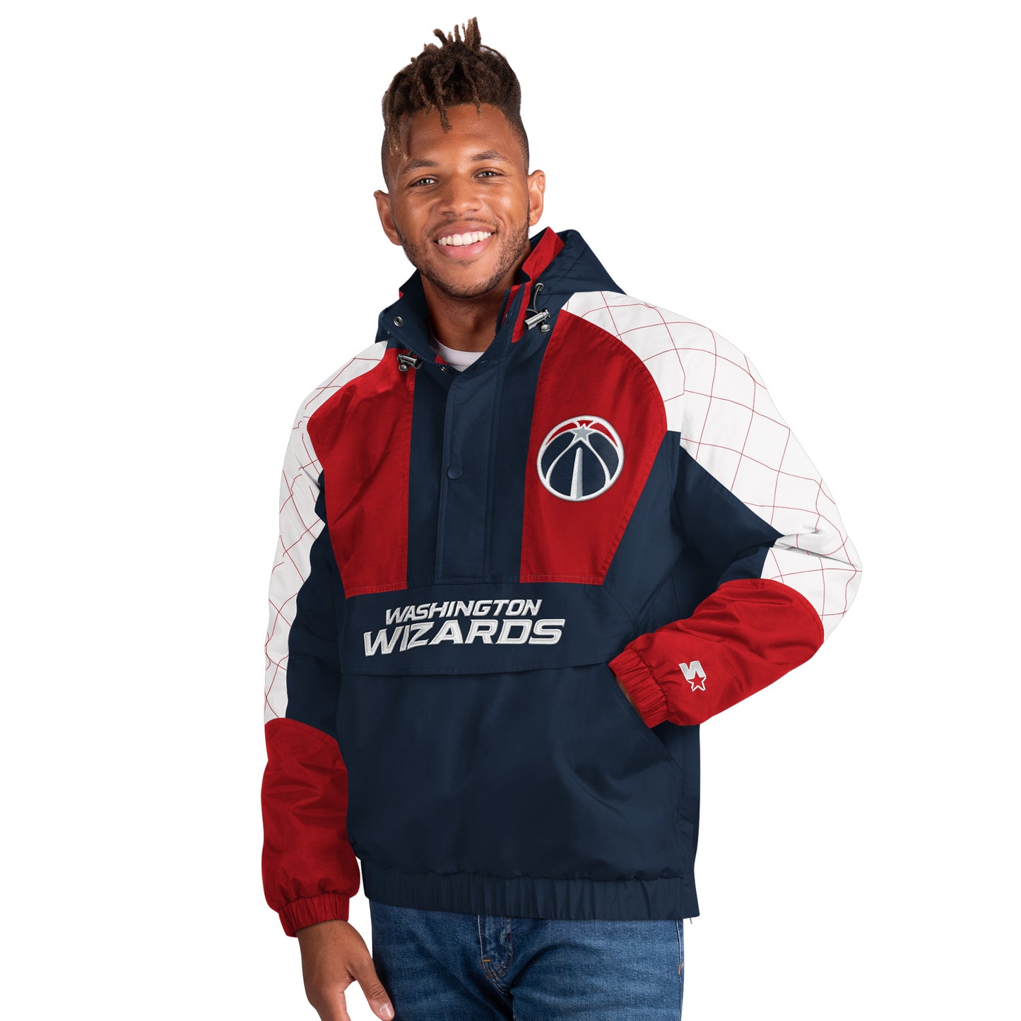 Washington Wizards Starter Body Check 1/2 Zip Pullover Men's Jacket