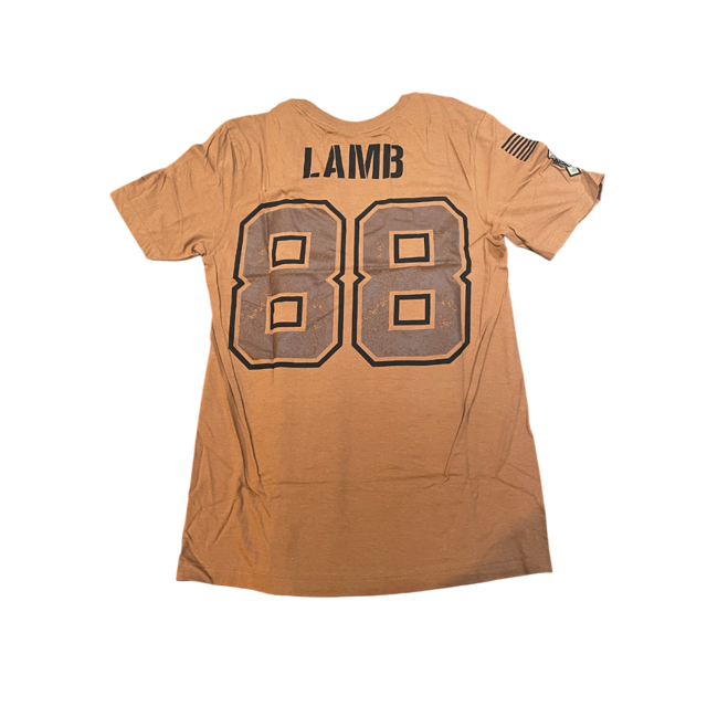 Dallas Cowboys #88 CeeDee Lamb Salute to Service Player T-Shirt - Brown
