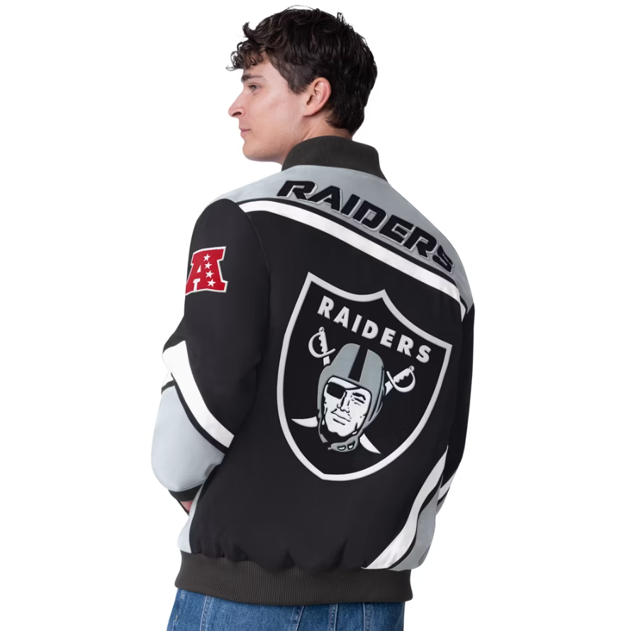 Las Vegas Raiders G-III Extreme Maximum Racing Full-Snap Jacket- Black
