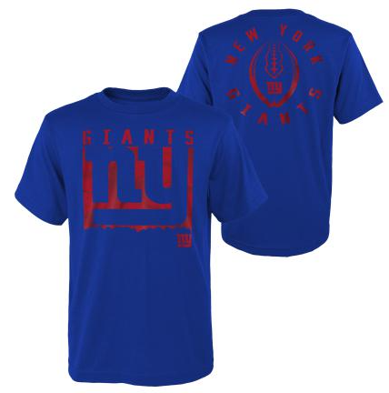 New York Giants Youth Liquid Camo T-Shirt-Blue