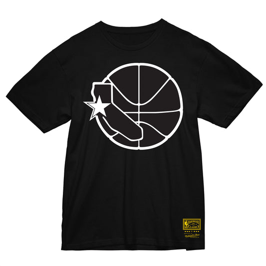 Golden State Warriors Mitchell & Ness Hardwood Classic Black & White T-Shirt