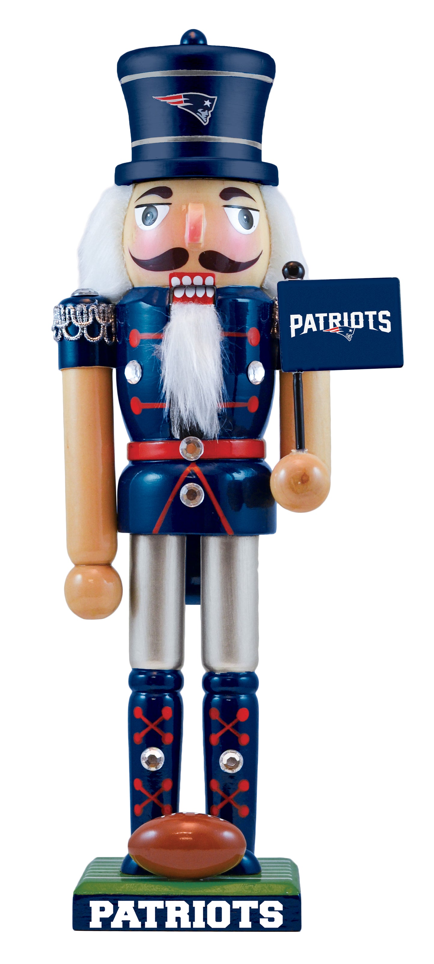 New England Patriots Master Piece 12" Wooden Nutcracker