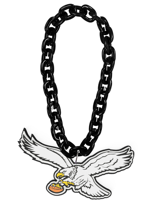 Philadelphia Eagles Aminco Throwback Foam Fan Chain - Green/Black