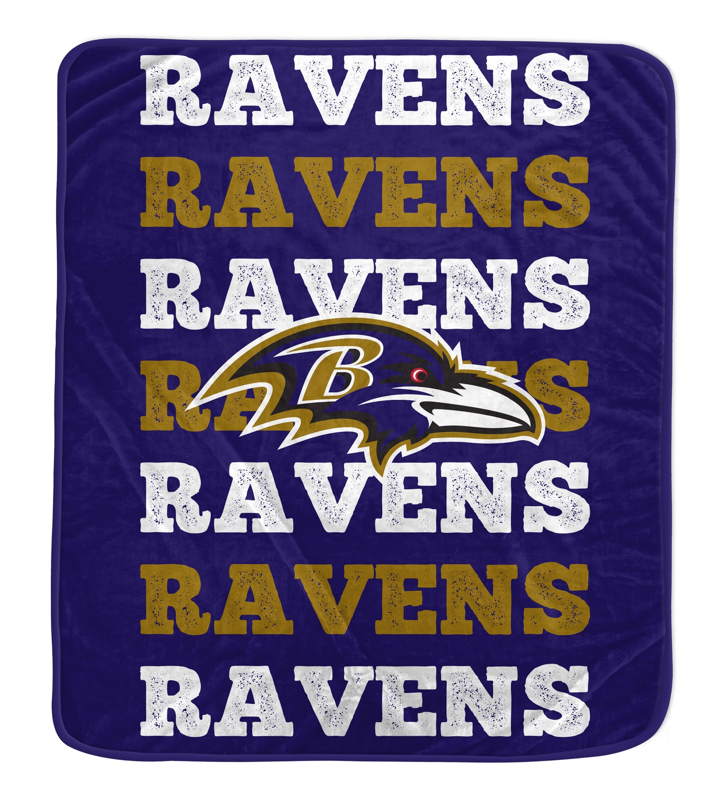 Baltimore Ravens Pegasus 60x70 Repeat Wordmark Fleece Throw