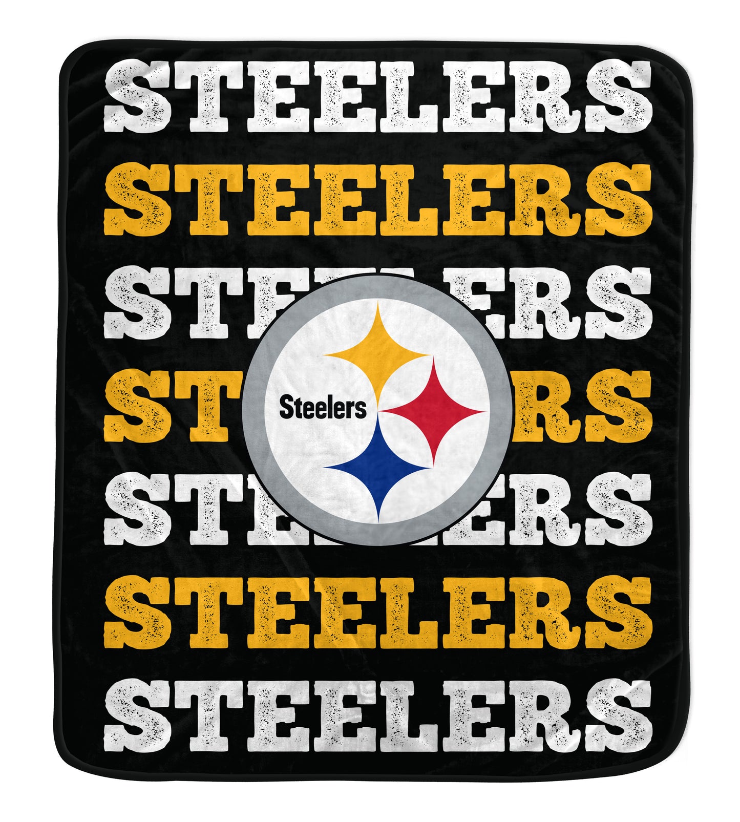 Pittsburgh Steelers 60x70 Repeat Wordmark Fleece Throw