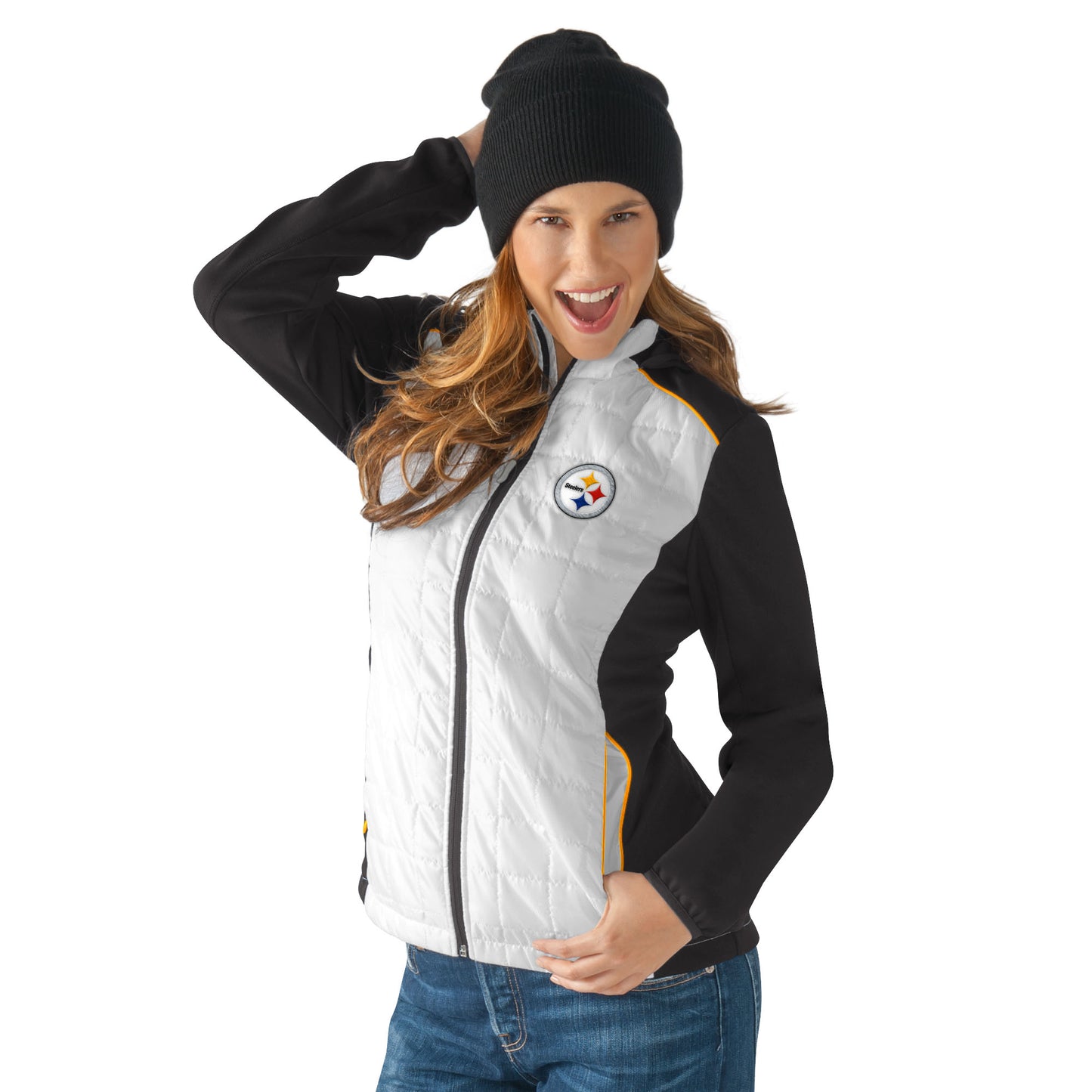 Pittsburgh Steelers Women's First Down Packable Full-Zip Jacket By G-III