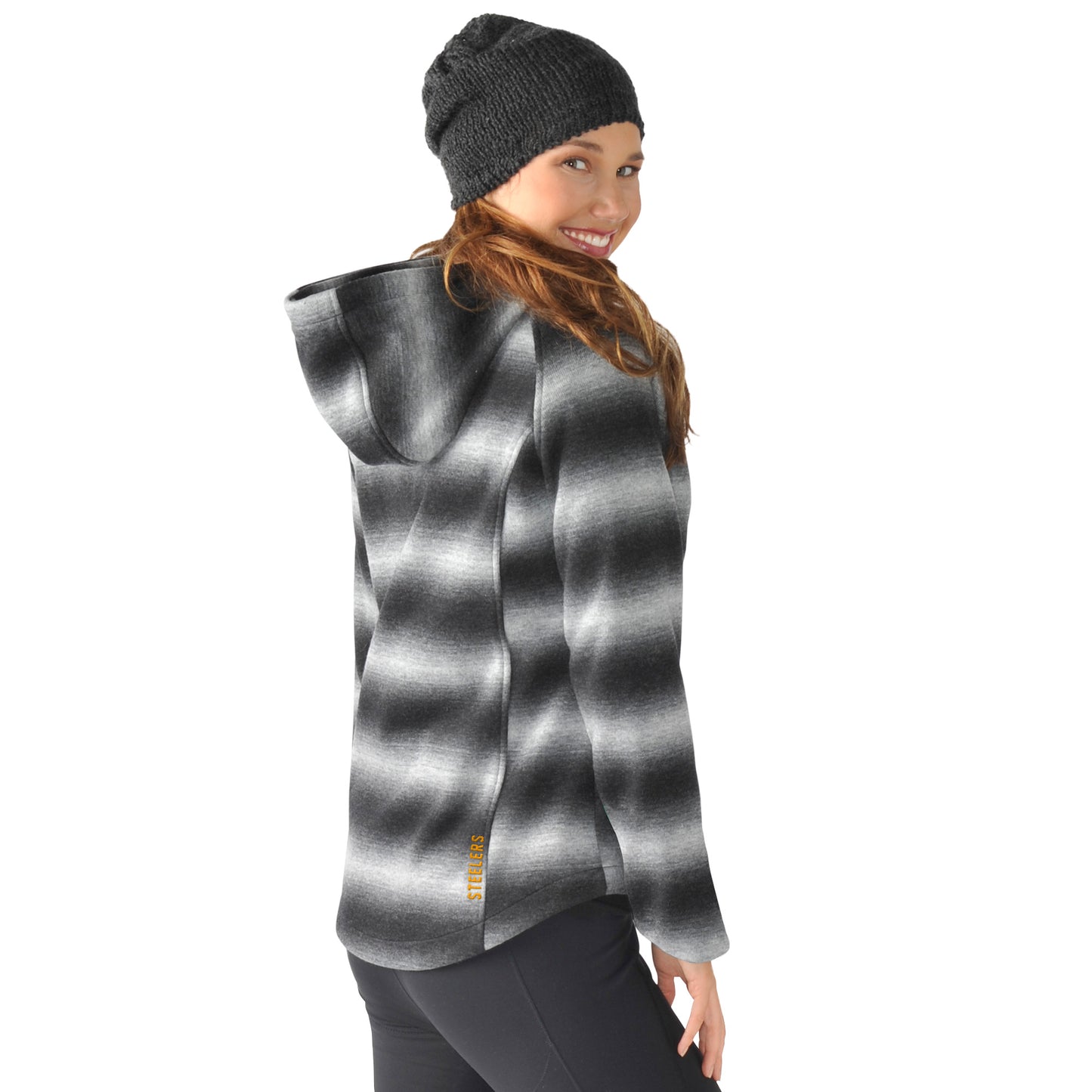 Pittsburgh Steelers Alpine Zone Womens Jacket - Black / Gray