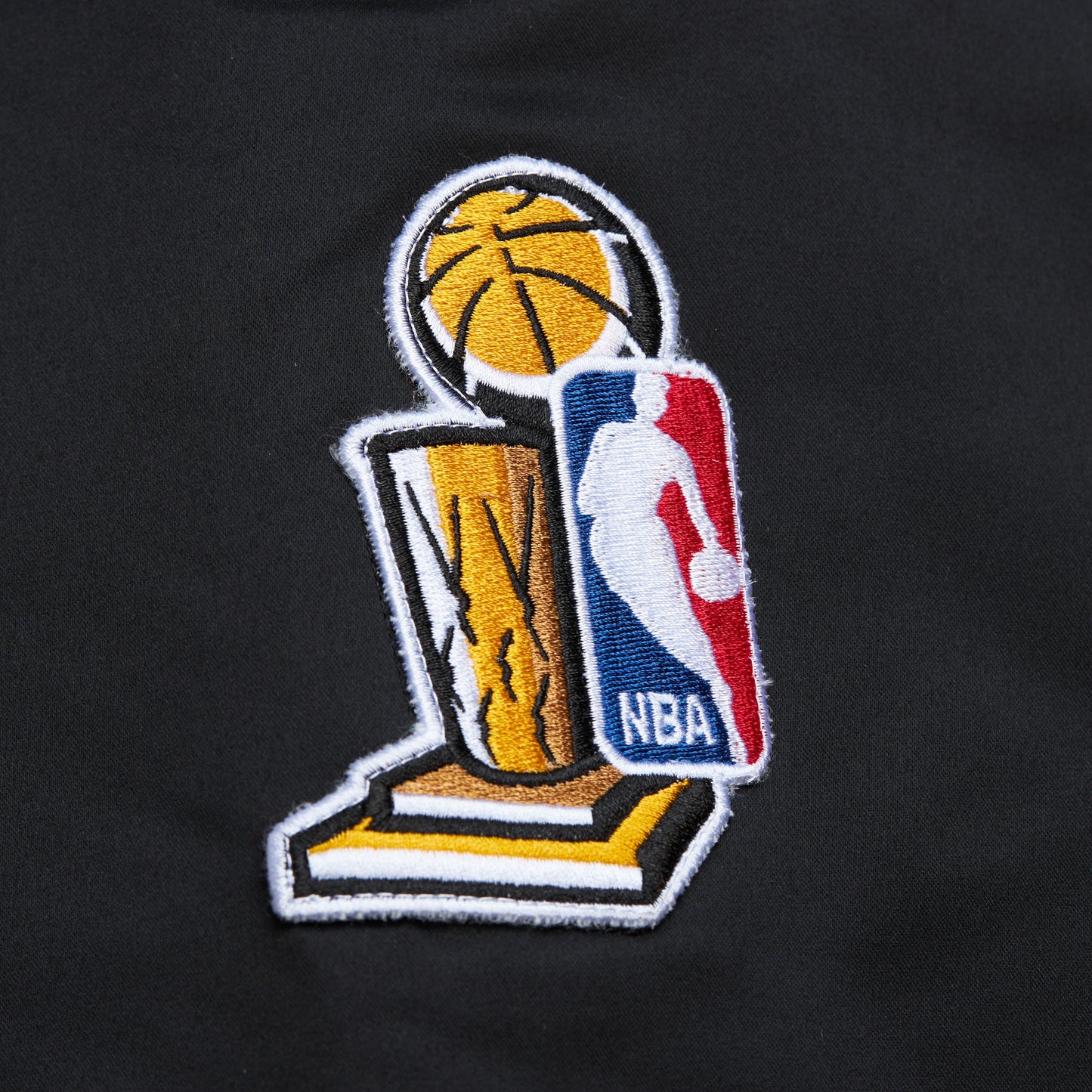 Los Angeles Lakers Mitchell & Ness Black Satin Bomber Jacket