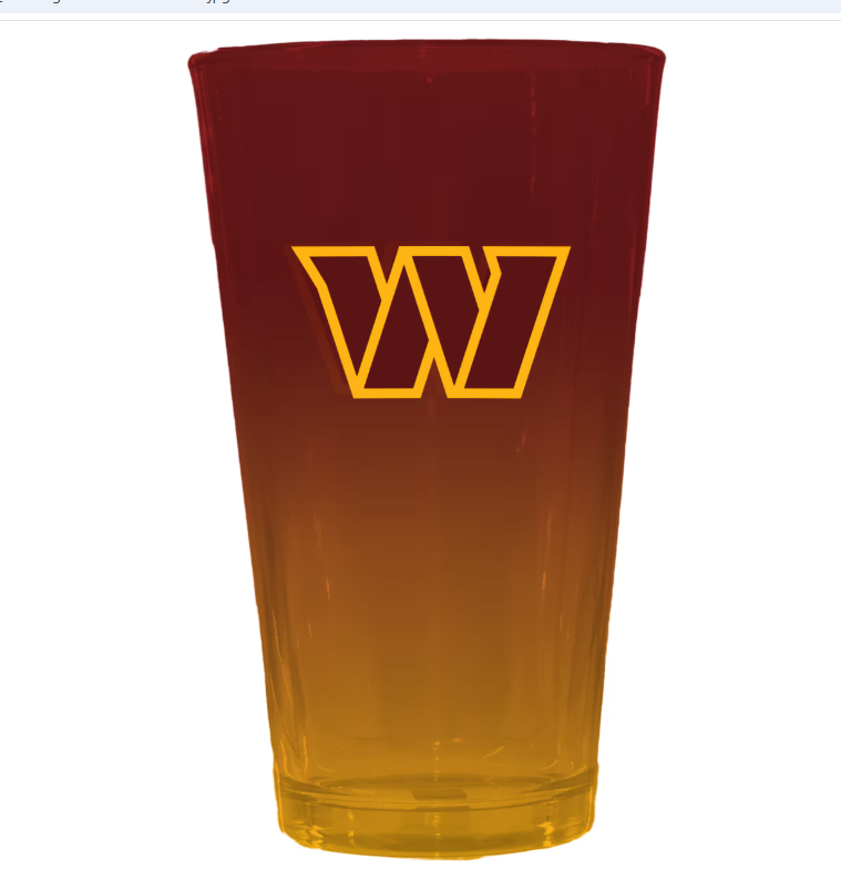 Washington Commanders 16oz Ombre Pint Glass