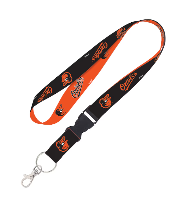 Baltimore Orioles Wincraft Team Two Tone Lanyard- Black