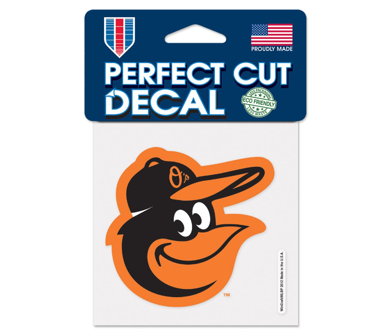 Baltimore Orioles Wincraft Logo 4X4 Perfect Cut Decal