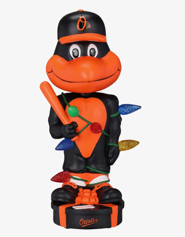 Baltimore Orioles FOCO Mascot Holiday String Light Bobblehead