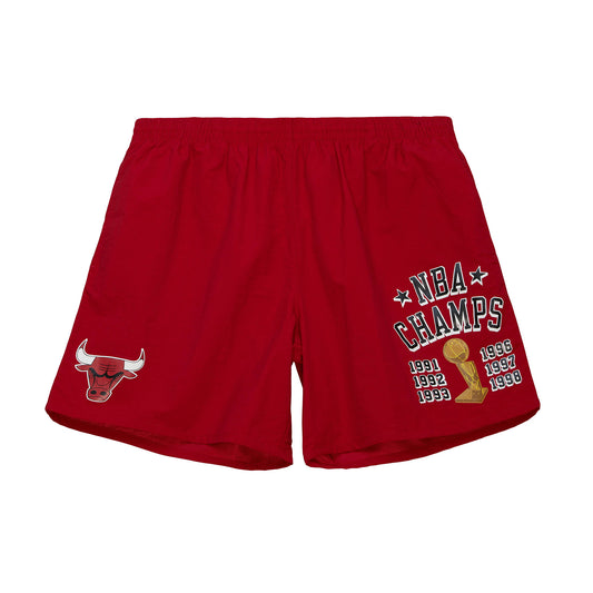 Chicago Bulls Mitchell & Ness 6x Champions Heritage Shorts - Red