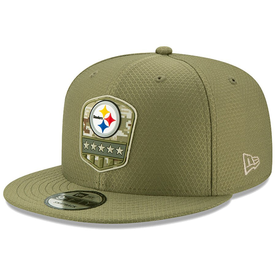 Pittsburgh Steelers New Era Salute to Service Trucker 9Fifty Snapback Hat