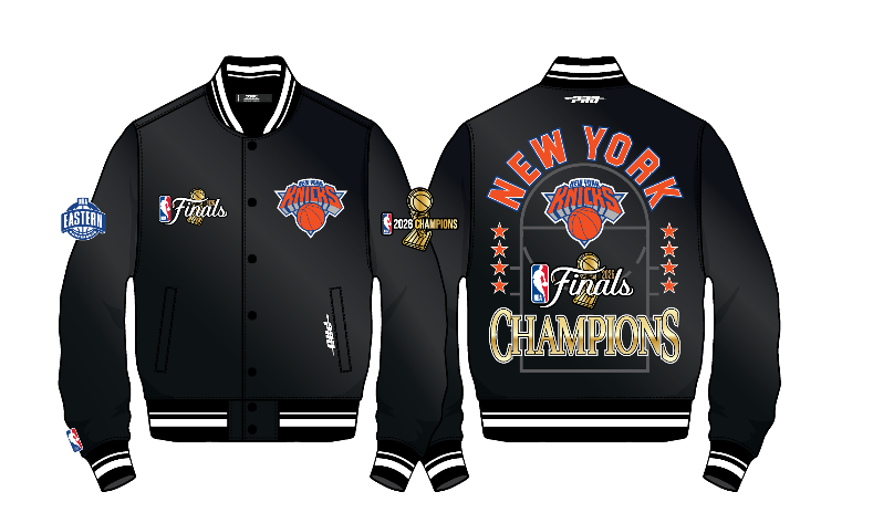 New York Knicks Pro Standard NBA 2026 Finals Champions Light Weight Satin Jacket Black