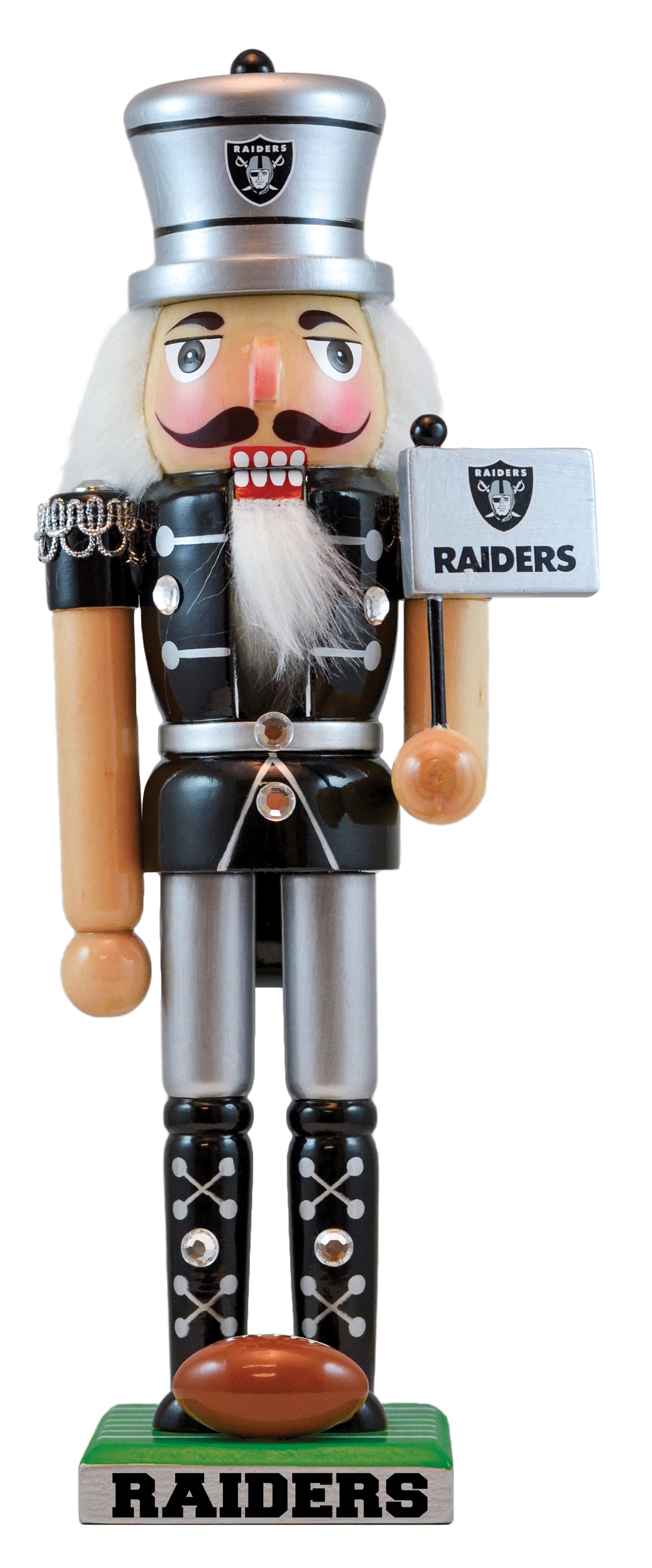Las Vegas Raiders Master Piece 12" Wooden Nutcracker