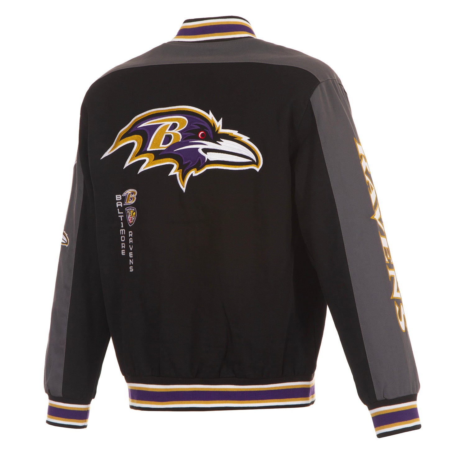 Baltimore Ravens JH Design Twill Jacket- Black