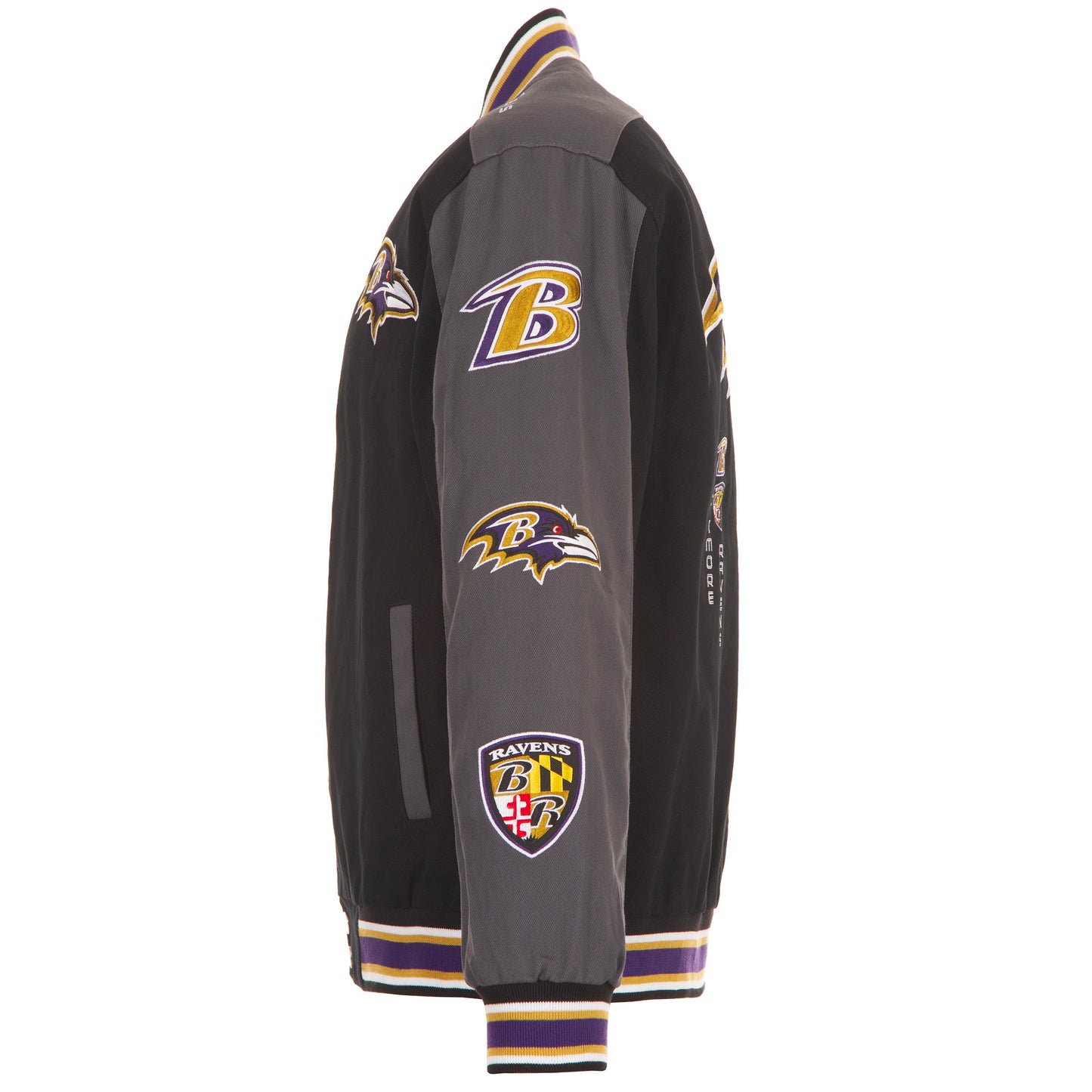 Baltimore Ravens JH Design Twill Jacket- Black
