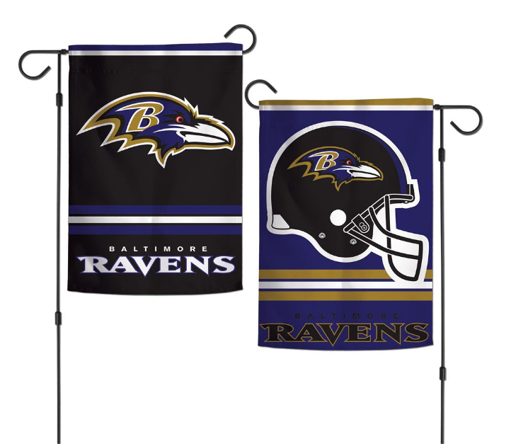 Baltimore Ravens Wincraft Classic 2 Sided Garden Flag 12.5" X 18