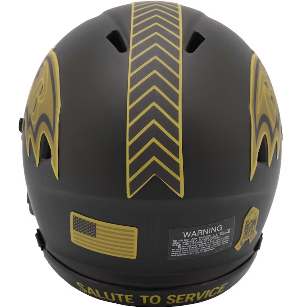 Baltimore Ravens 2025 Salute to Service (STS) Mini Replica Helmet - Black
