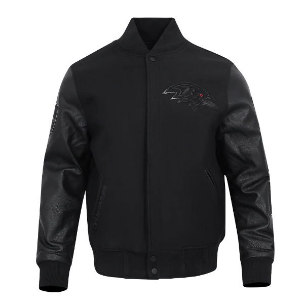 Baltimore Ravens Pro Standard Triple Black Varsity Jacket