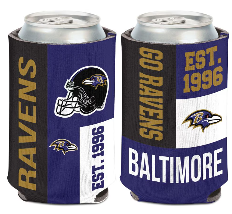 Baltimore Ravens Color Block Can Cooler