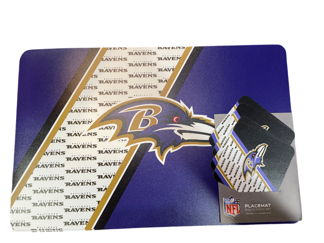 Baltimore Ravens Duck House Placemat And Coaster Set