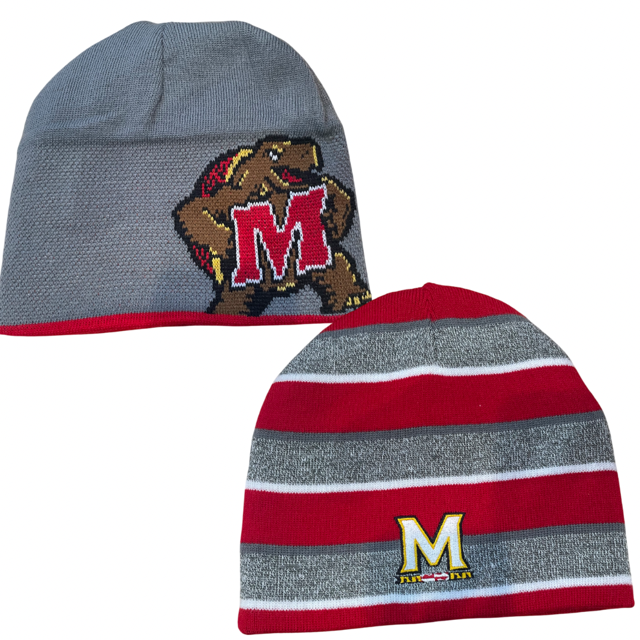 Maryland Terrapins Captivating Reversible Stripe Knit Hat