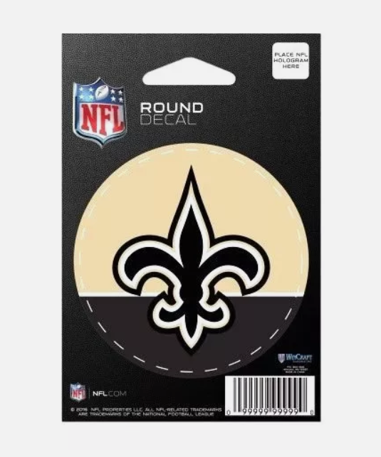 New Orleans Saints Wincraft Round 3x3 Decal