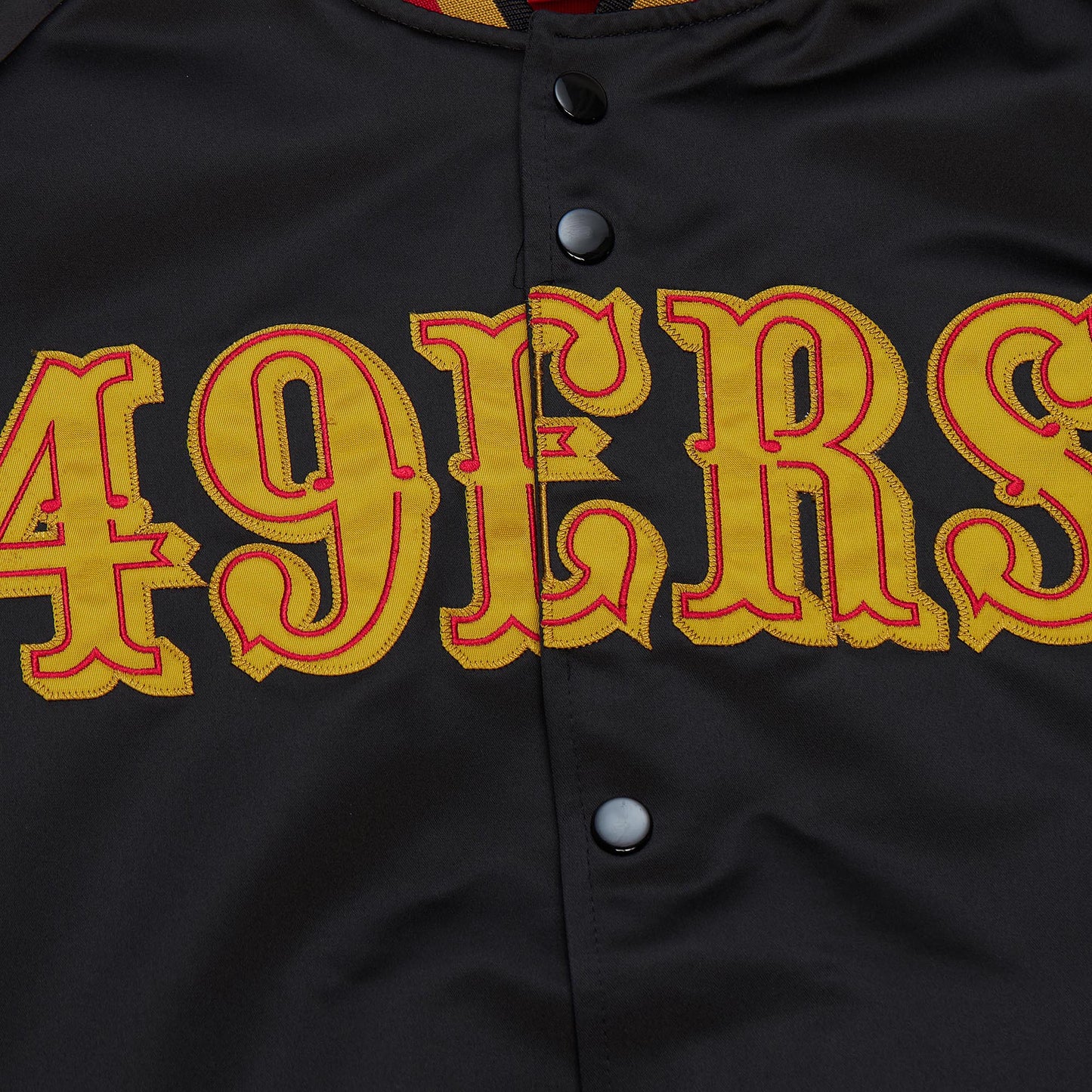 San Francsco 49ers Mitchell & Ness Light Weight Satin Jacket - Black