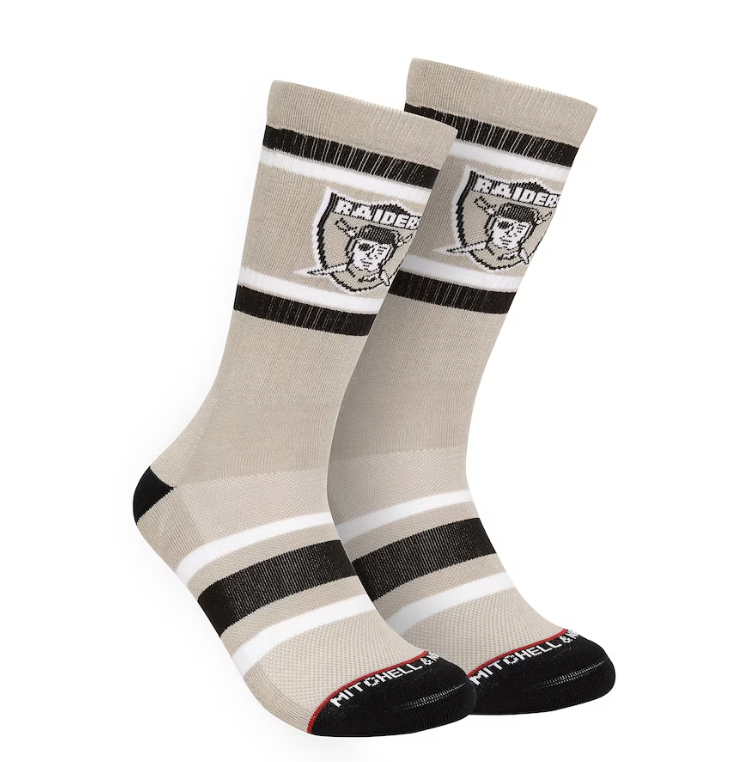 Las Vegas Raiders Mitchell & Ness Stripes Crew Socks