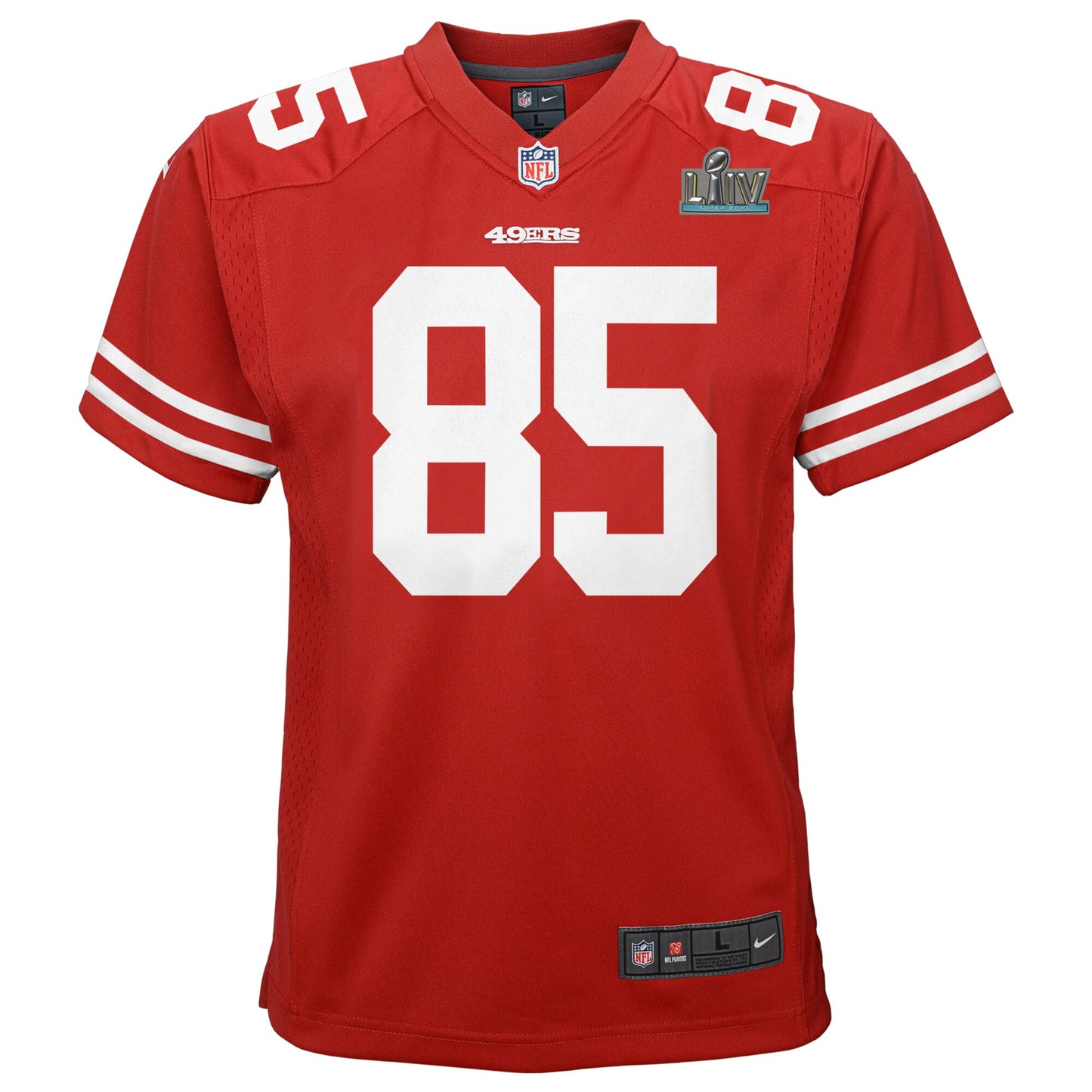 San Francisco 49ers #85 George Kittle Super Bowl LIV Youth Jersey - Red