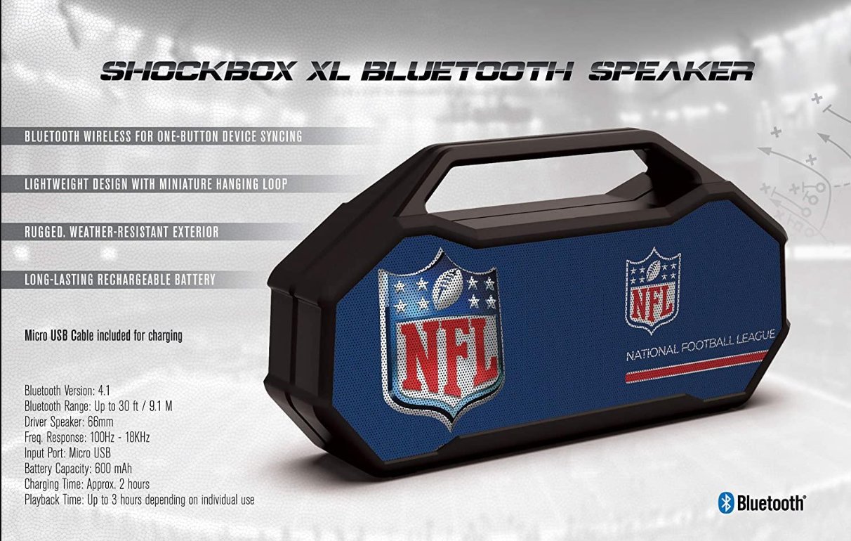 Baltimore Ravens SORR NFL Shock Box XL Outdoor Speaker Bluetooth Speaker