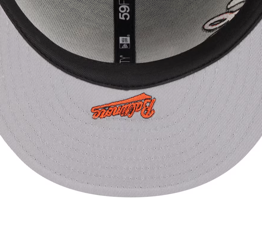 Baltimore Orioles New Era Black Arch 59Fifty Fitted Hat