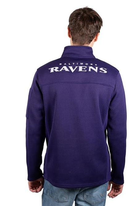 Baltimore Ravens Purple 1/4 Zip Fleece Men's Jacket