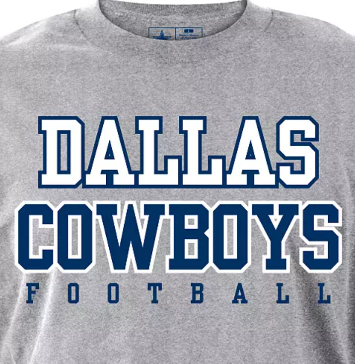 Dallas Cowboys Practice Men's T-shirt-Gray