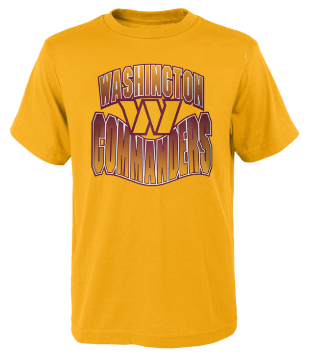 Washington Commanders Youth Game Day T-Shirt- Yellow