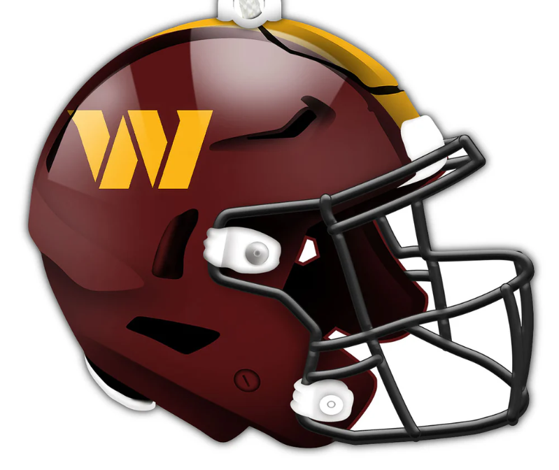 Washington Commanders Wooden Helmet Ornament