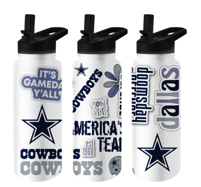Dallas Cowboys Memory Company 34 oz Native Quencher Bottle