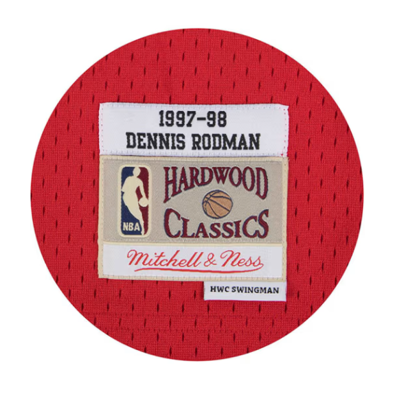Chicago Bulls Mitchell & Ness #91 Dennis Rodman Red 1997 Hardwood Classic Swingman Jersey