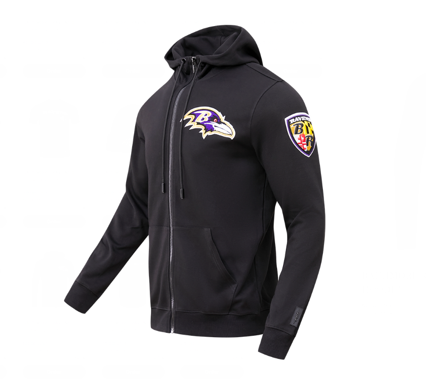 Baltimore Ravens Pro Standard Black Classic Chenille Pullover Hoodie