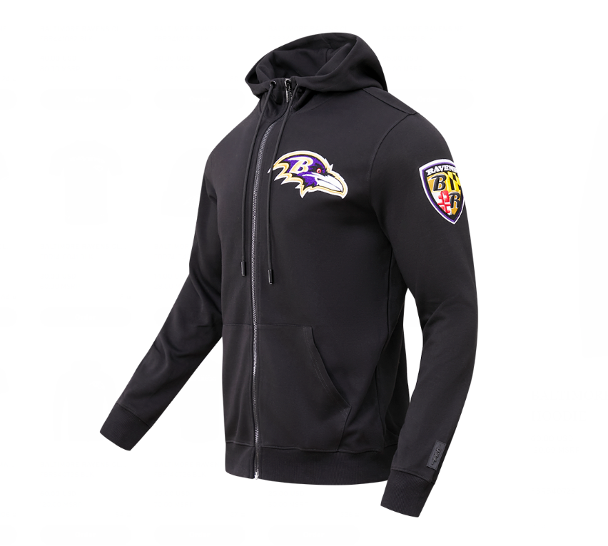 Baltimore Ravens Pro Standard Black Classic Chenille Pullover Hoodie