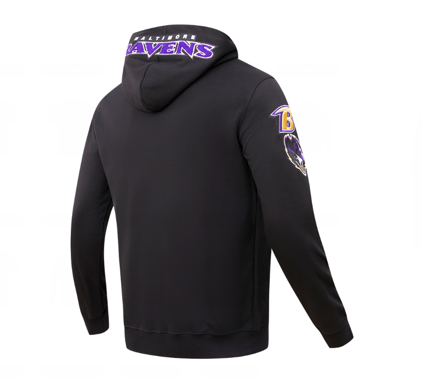 Baltimore Ravens Pro Standard Black Classic Chenille Pullover Hoodie