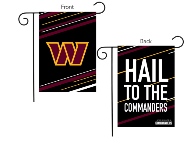 Washington Commanders Rico Classic 2 Sided Garden Flag  12.5" X 18