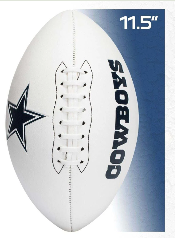 Dallas Cowboys Franklin Signature Autograph White Panel Football - Boxed