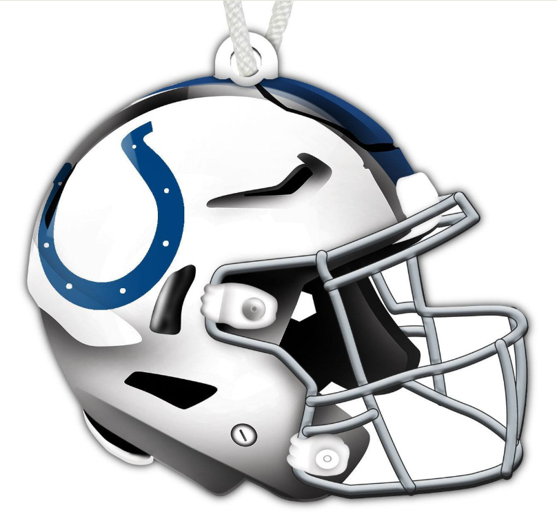 Indianapolis Colts Fan Fave Wooden Helmet Ornament