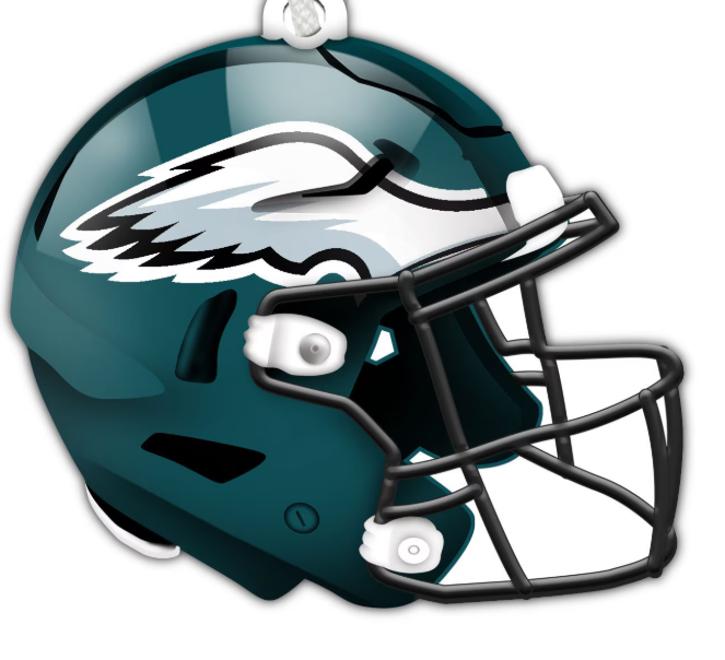 Philadelphia Eagles Fan Fave Wooden Helmet Ornament